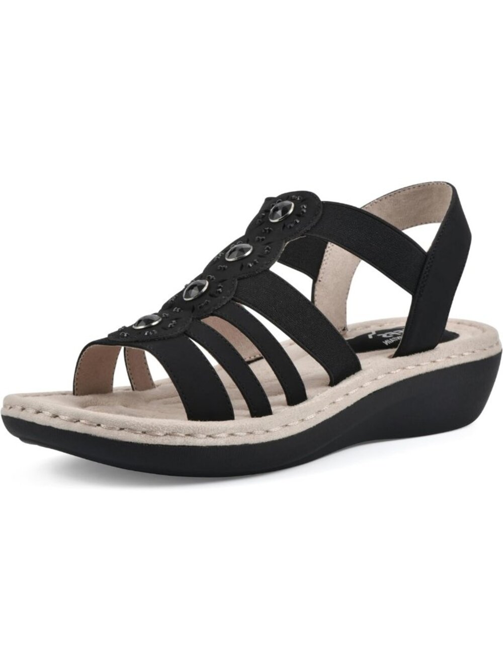 Stylish Women's Strappy Mini Wedge Sandals - Comfortable Summer Footwear
